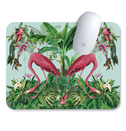 MACAROON ~ Personalised Designer Mouse Pad - Menagerie Flamingo