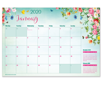 MACAROON ~ 2020 Desk Calendar - Non-Personalised - Little Chelsea